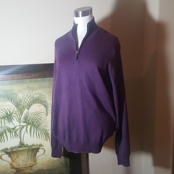 SOLD!! THOMAS DEAN Wool Pullover Sweater - Size Large - Picture 1 of 5